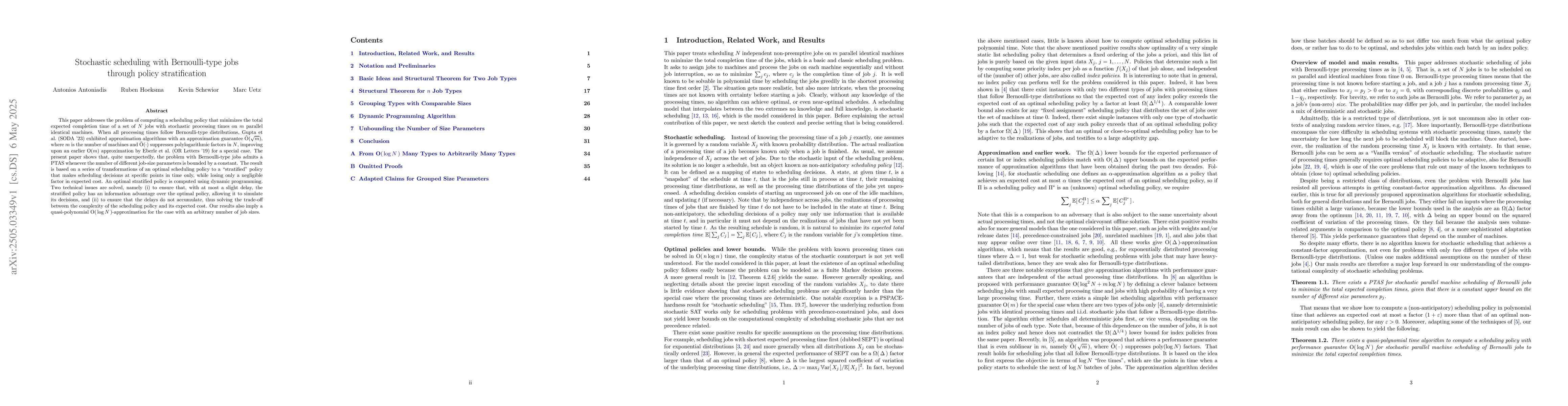Thumbnail for Stochastic scheduling with Bernoulli-type jobs through policy
  stratification