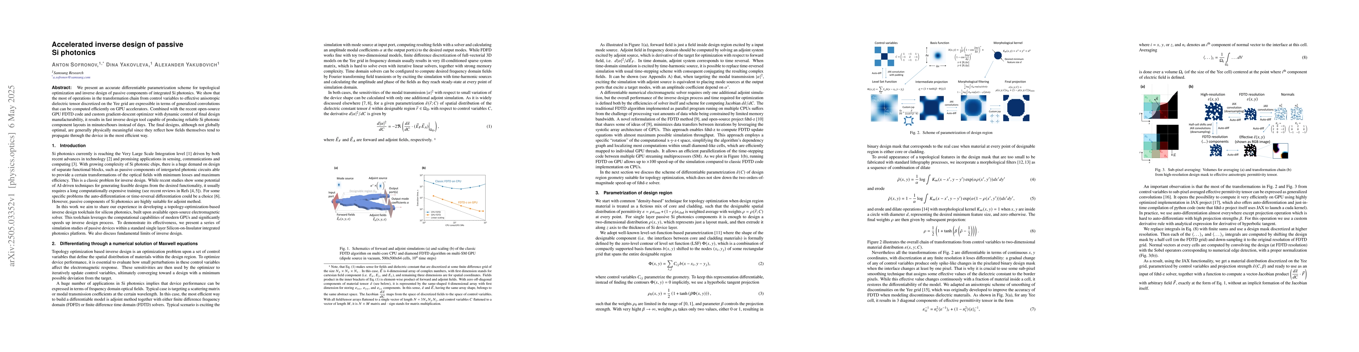 Thumbnail for Accelerated inverse design of passive Si Photonics