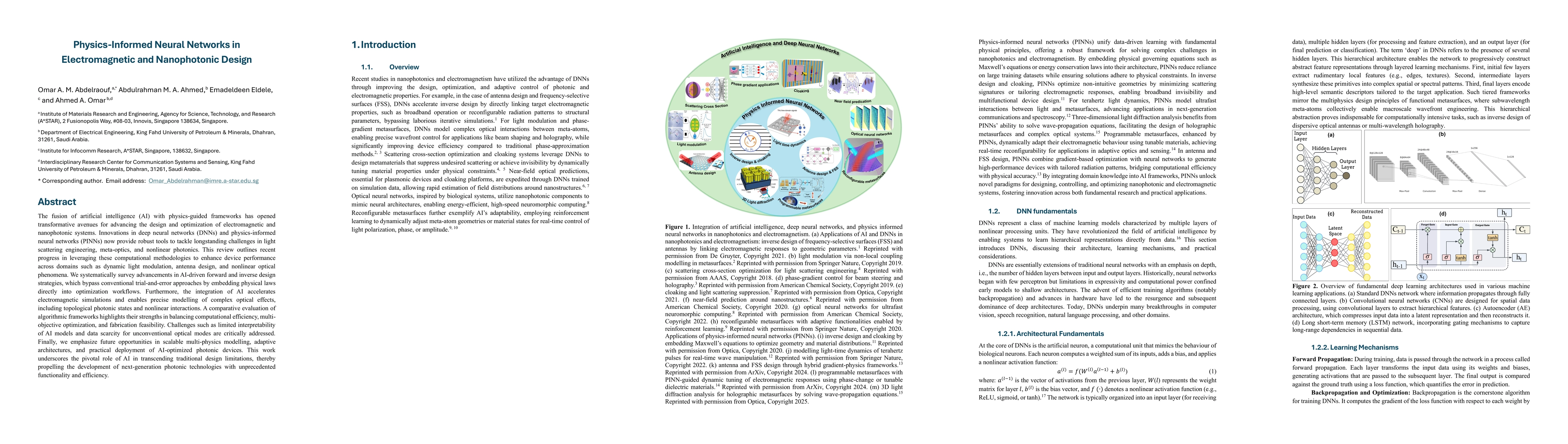 Thumbnail for Physics-Informed Neural Networks in Electromagnetic and Nanophotonic
  Design