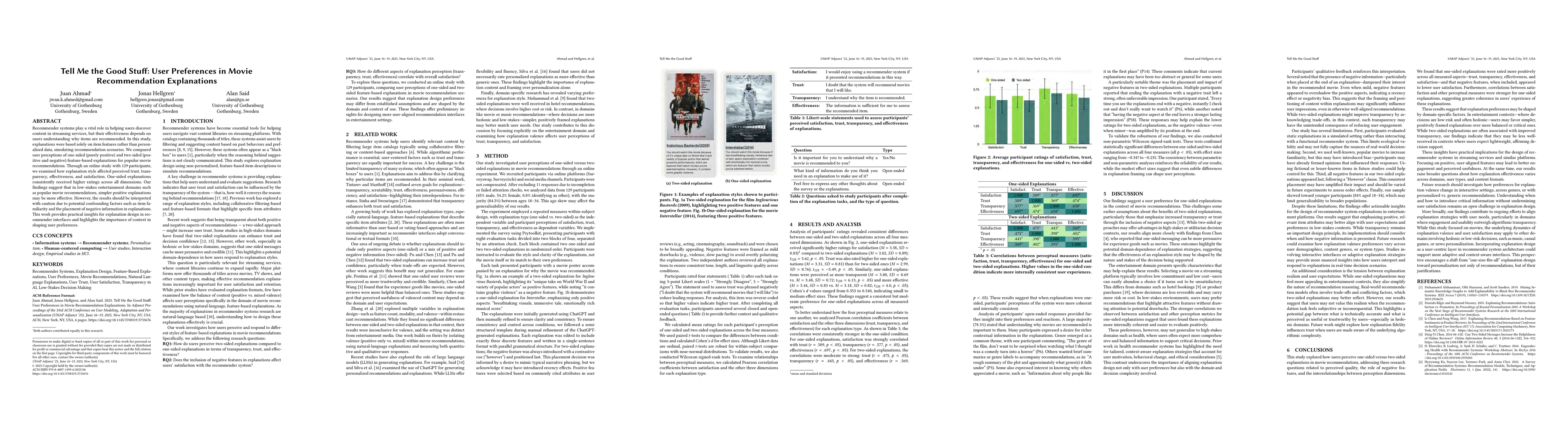 Thumbnail for Tell Me the Good Stuff: User Preferences in Movie Recommendation
  Explanations