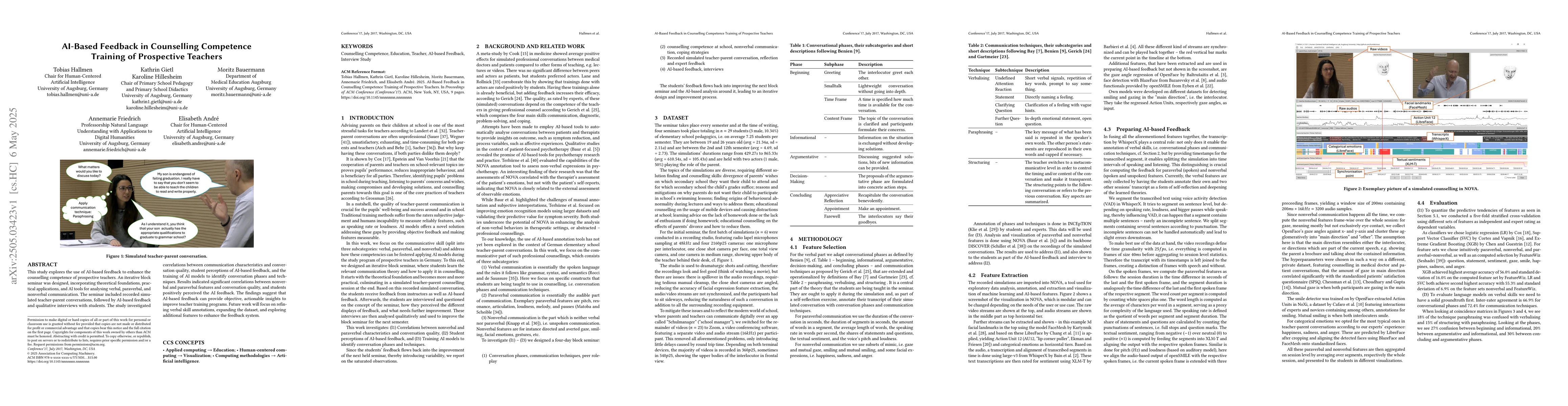 Thumbnail for AI-Based Feedback in Counselling Competence Training of Prospective
  Teachers