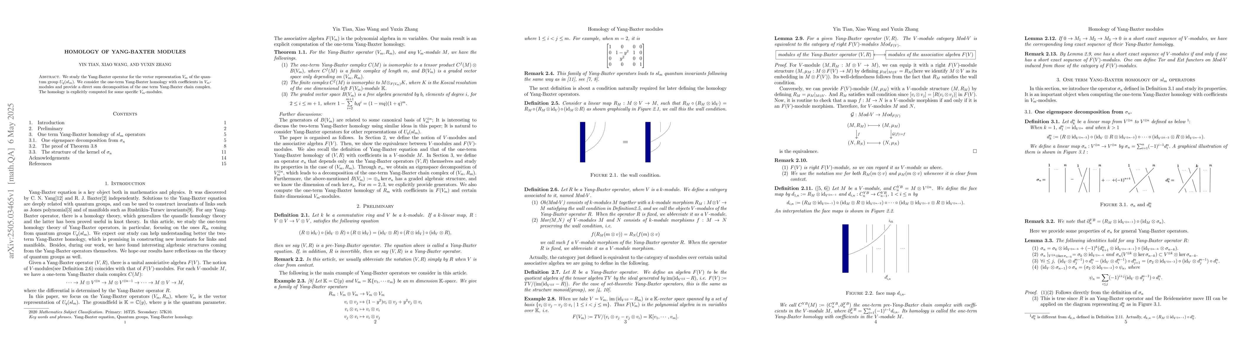 Thumbnail for Homology of Yang-Baxter modules