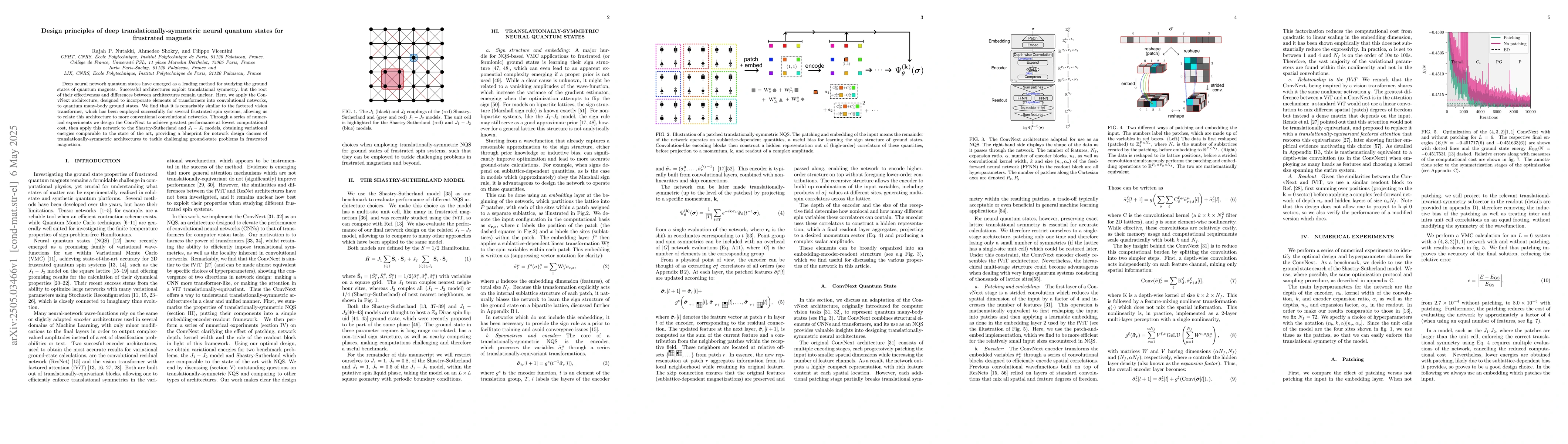 Thumbnail for Design principles of deep translationally-symmetric neural quantum
  states for frustrated magnets