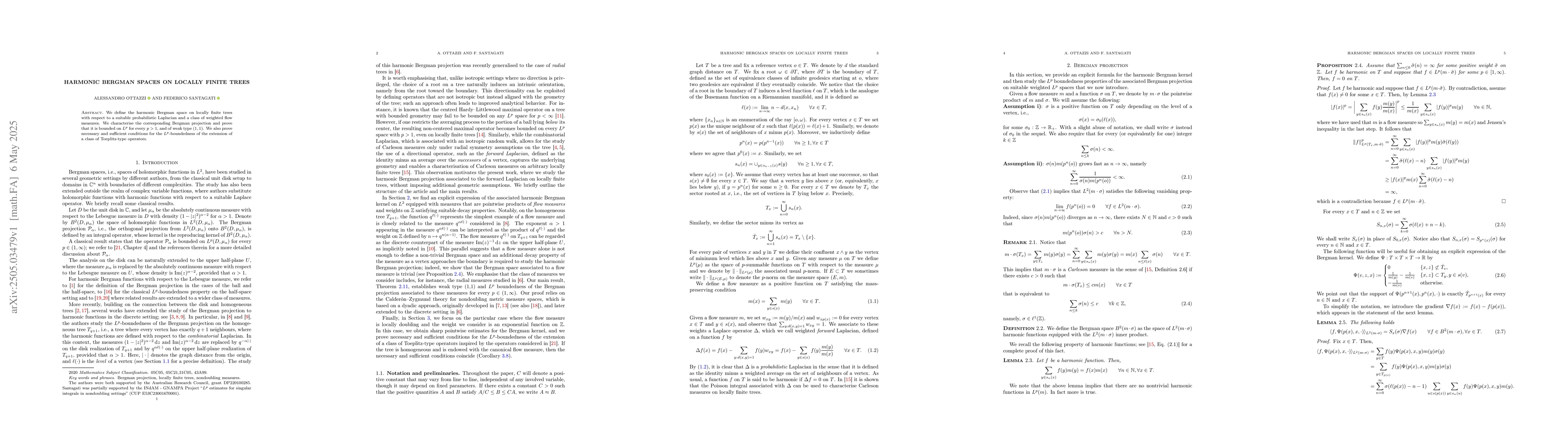 Thumbnail for Harmonic Bergman spaces on locally finite trees