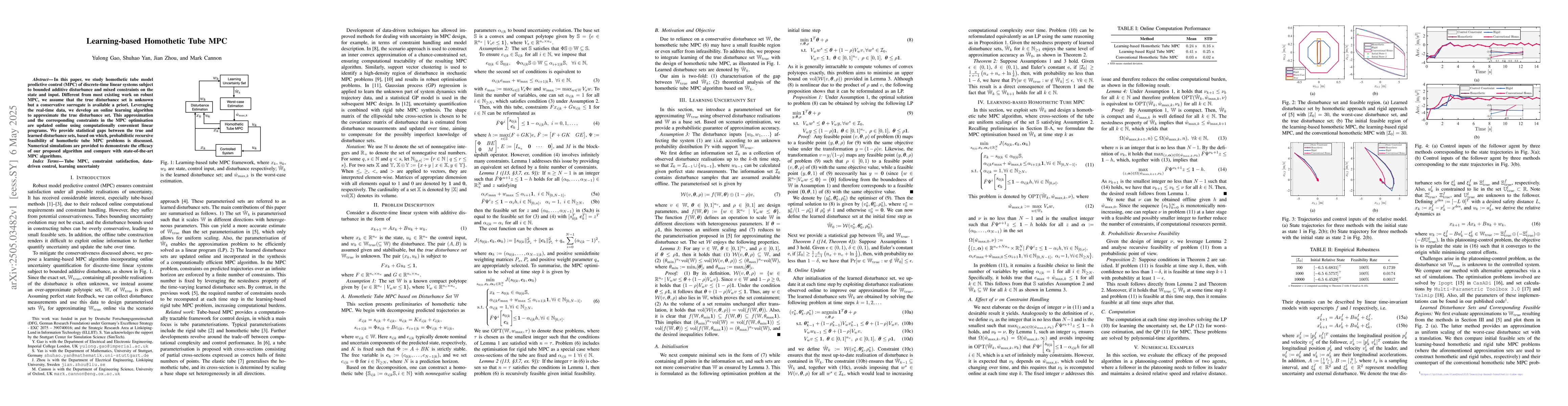 Thumbnail for Learning-based Homothetic Tube MPC
