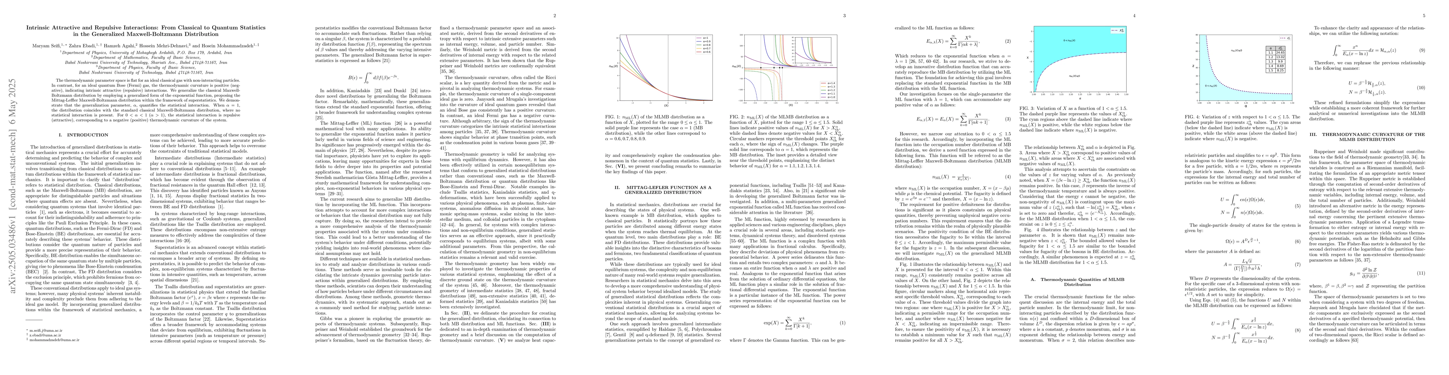 Thumbnail for Intrinsic Attractive and Repulsive Interactions: From Classical to
  Quantum Gases in the Generalized Maxwell-Boltzmann Distribution