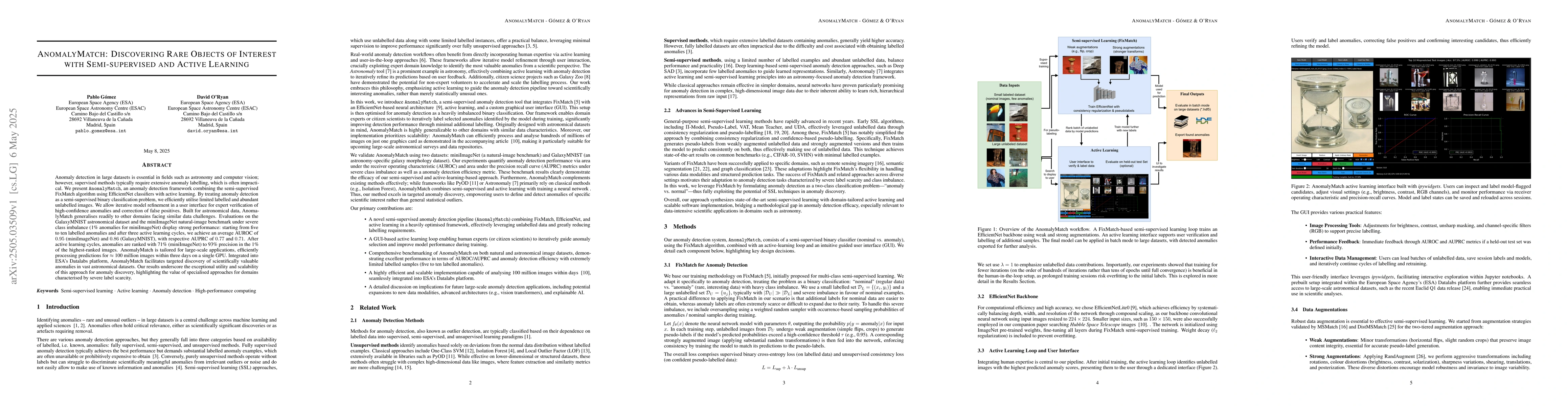 Thumbnail for AnomalyMatch: Discovering Rare Objects of Interest with Semi-supervised
  and Active Learning