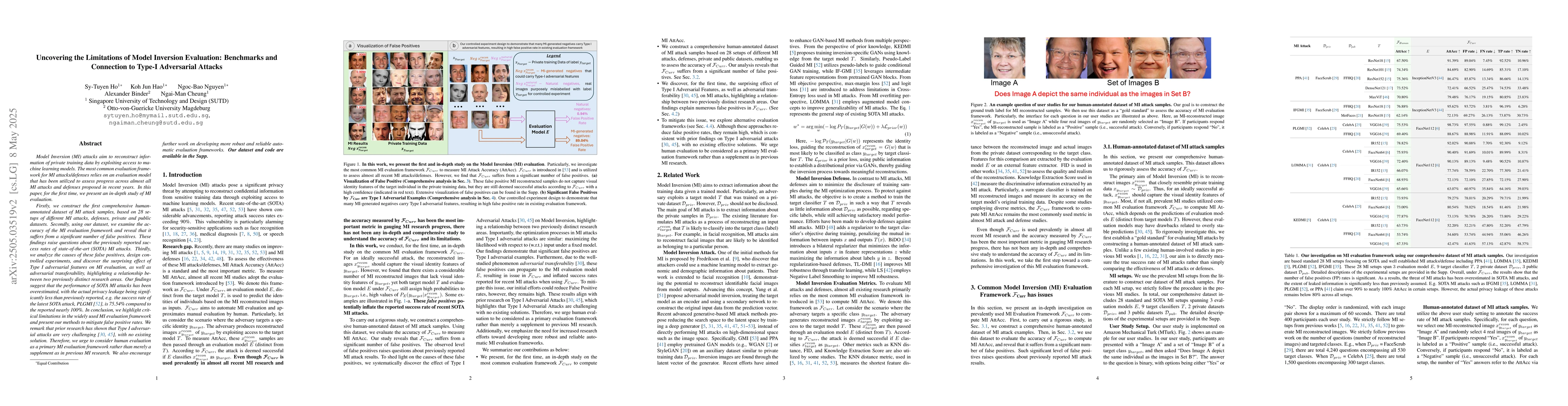 Thumbnail for Uncovering the Limitations of Model Inversion Evaluation: Benchmarks and
  Connection to Type-I Adversarial Attacks