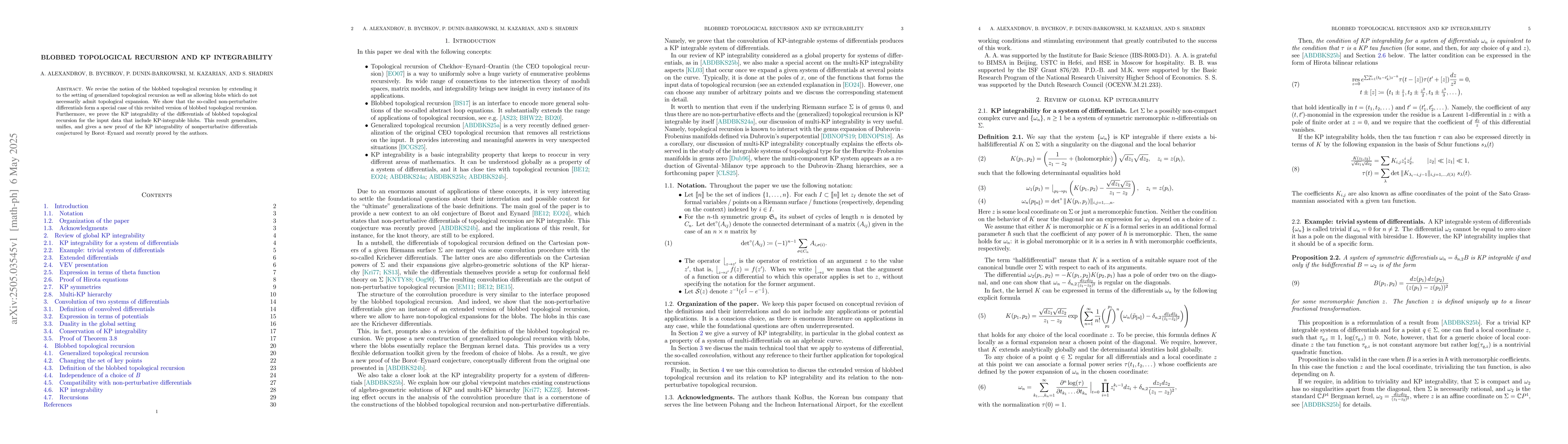 Thumbnail for Blobbed topological recursion and KP integrability