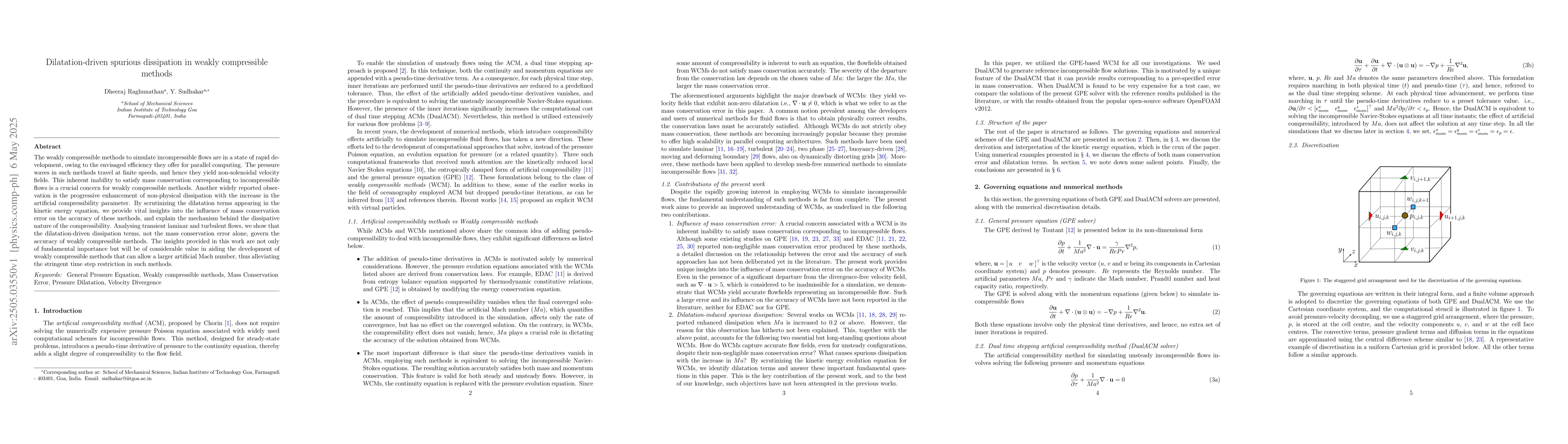 Thumbnail for Dilatation-driven spurious dissipation in weakly compressible methods