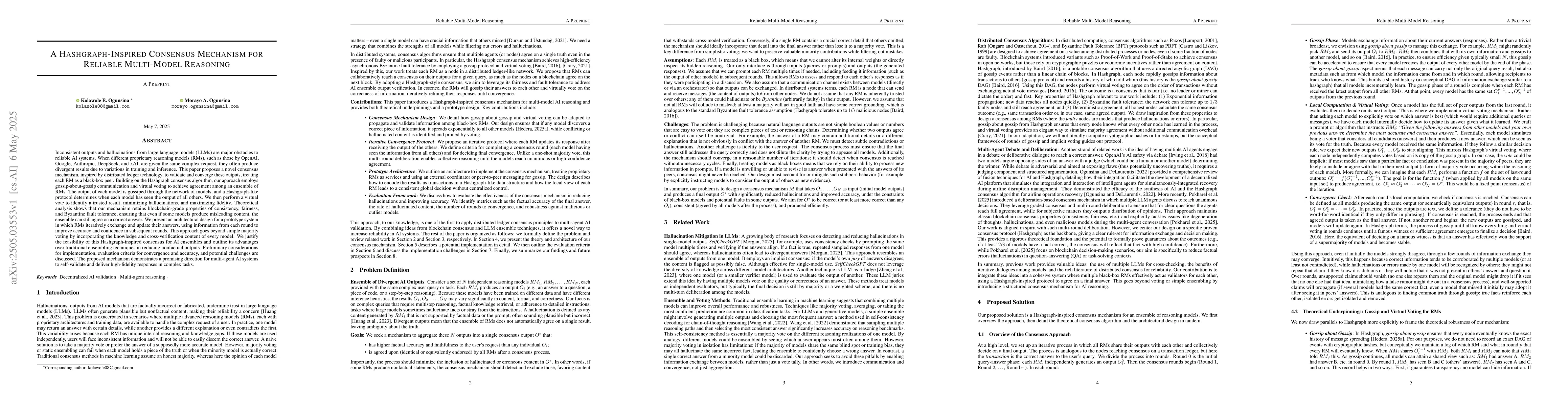 Thumbnail for A Hashgraph-Inspired Consensus Mechanism for Reliable Multi-Model
  Reasoning