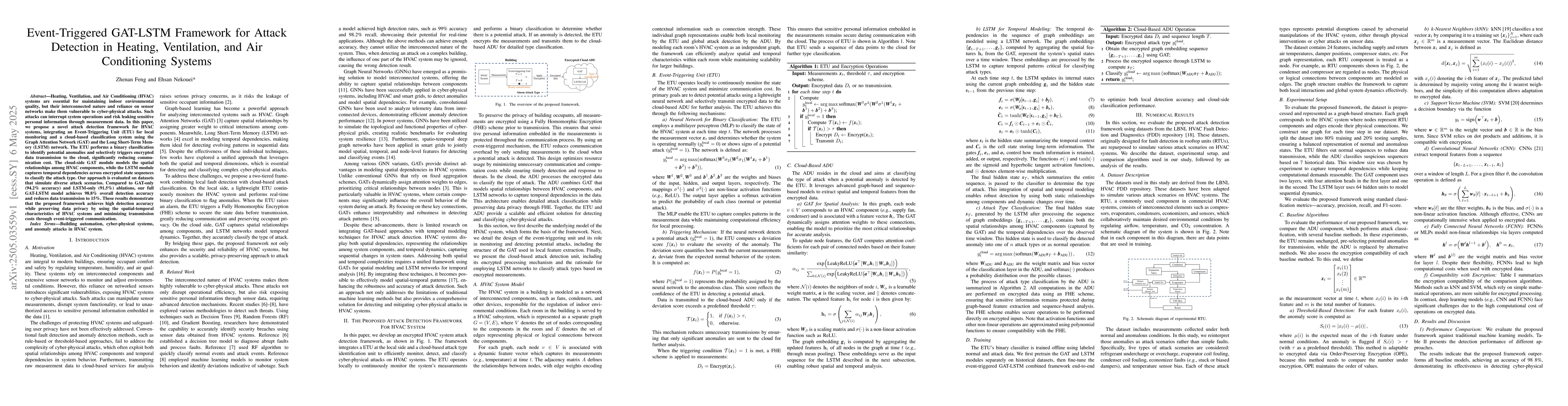 Thumbnail for Event-Triggered GAT-LSTM Framework for Attack Detection in Heating,
  Ventilation, and Air Conditioning Systems