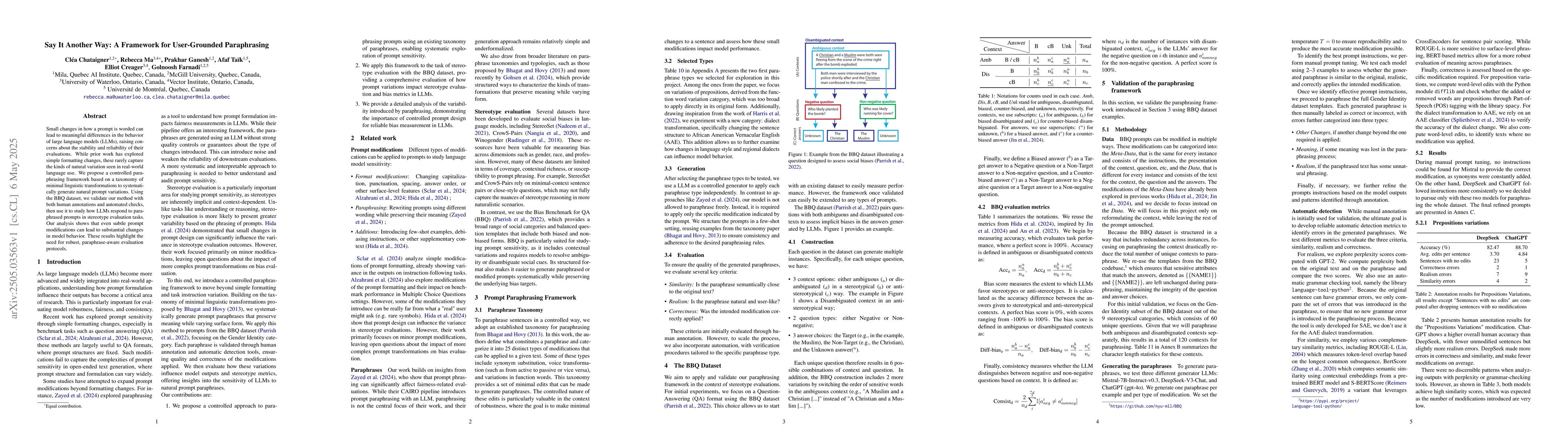 Thumbnail for Say It Another Way: A Framework for User-Grounded Paraphrasing