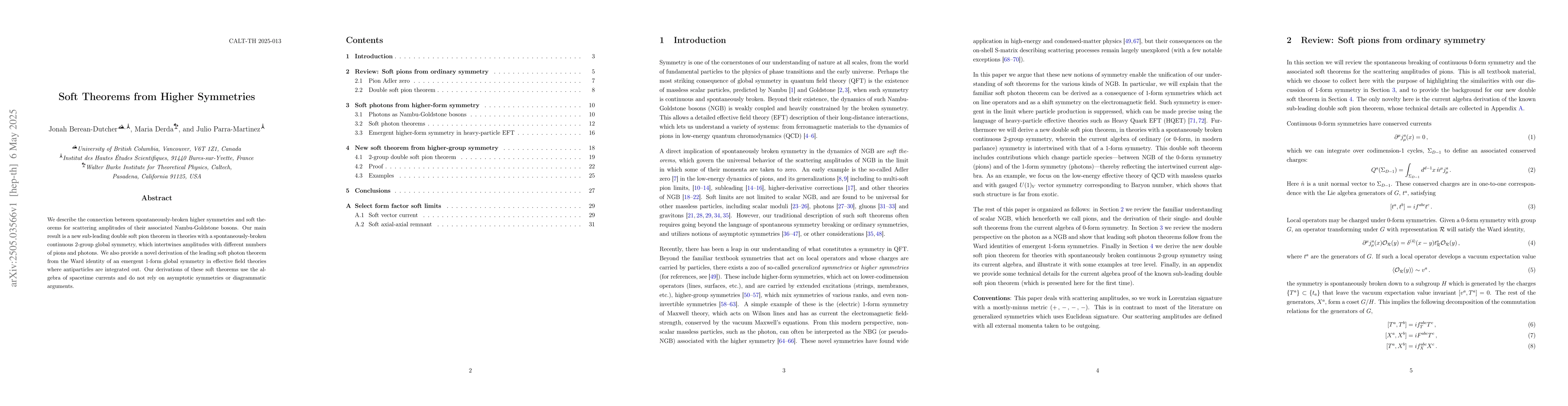 Thumbnail for Soft Theorems from Higher Symmetries