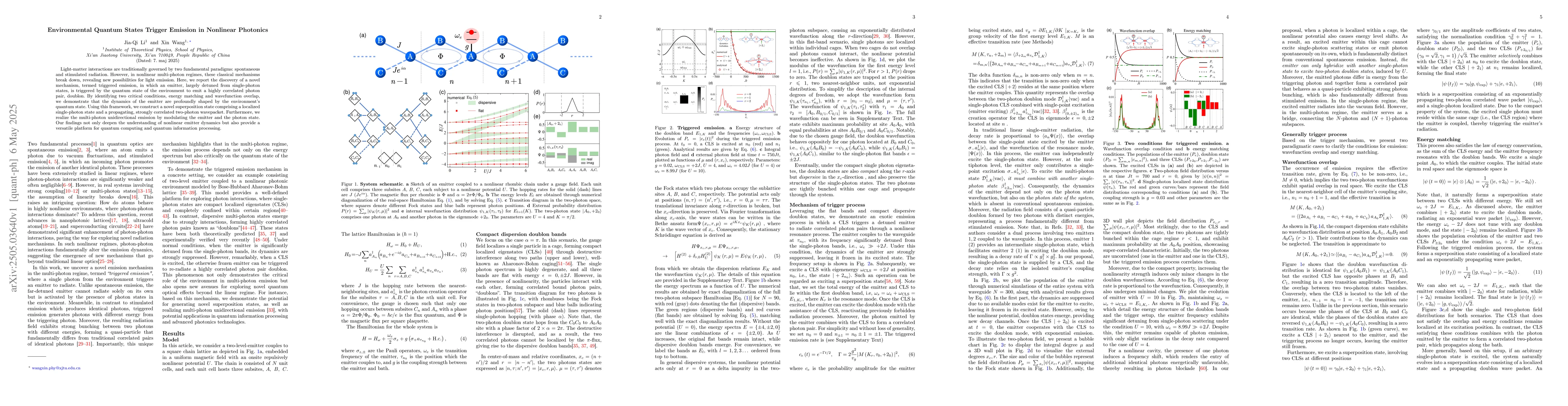Thumbnail for Environmental Quantum States Trigger Emission in Nonlinear Photonics
