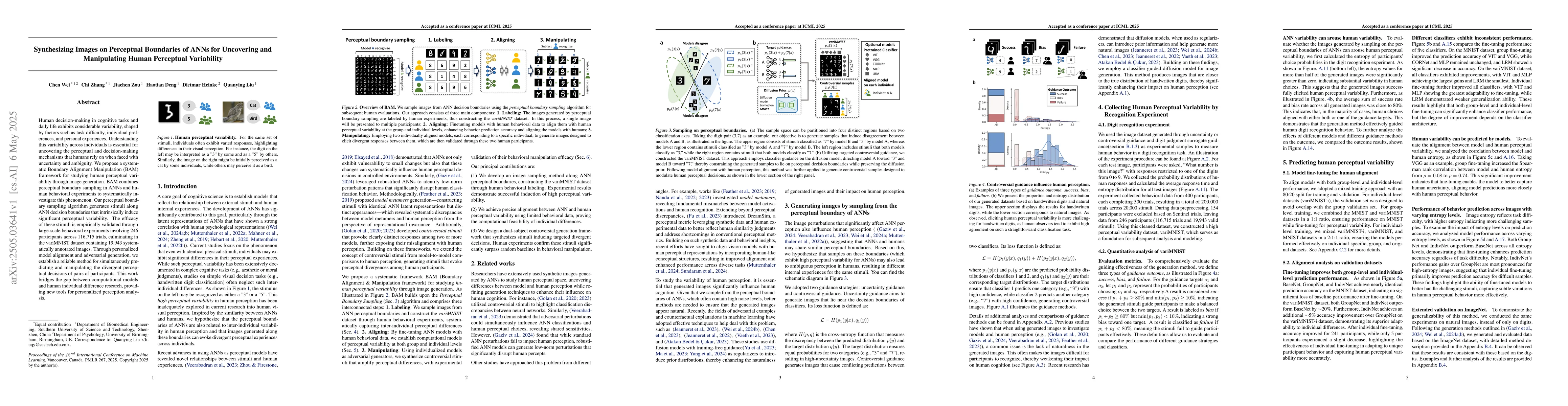 Thumbnail for Synthesizing Images on Perceptual Boundaries of ANNs for Uncovering and
  Manipulating Human Perceptual Variability