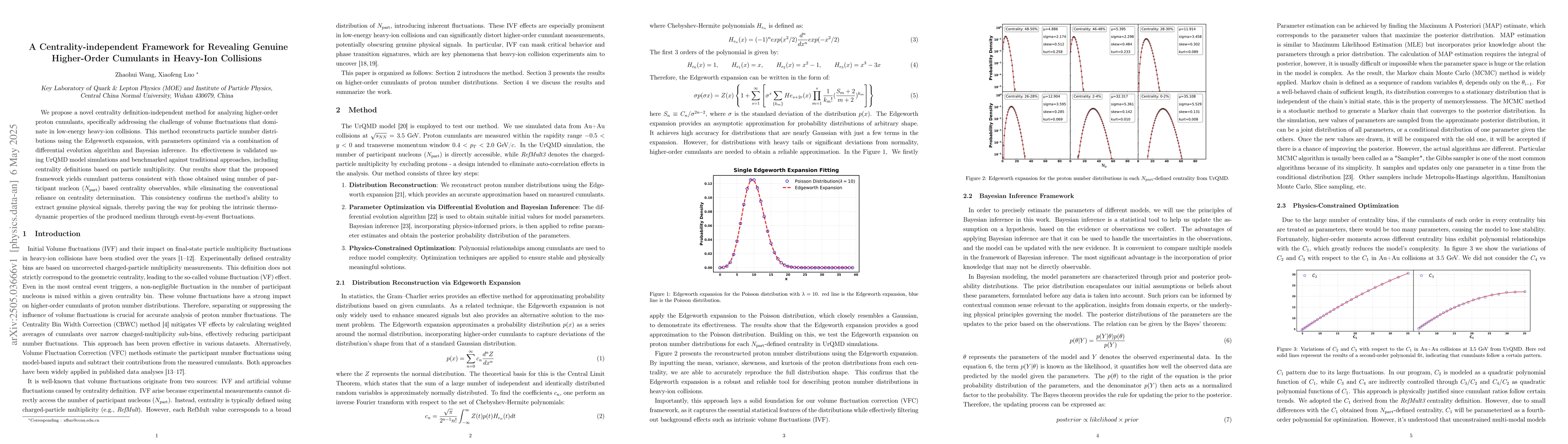 Thumbnail for A Centrality-independent Framework for Revealing Genuine Higher-Order
  Cumulants in Heavy-Ion Collisions