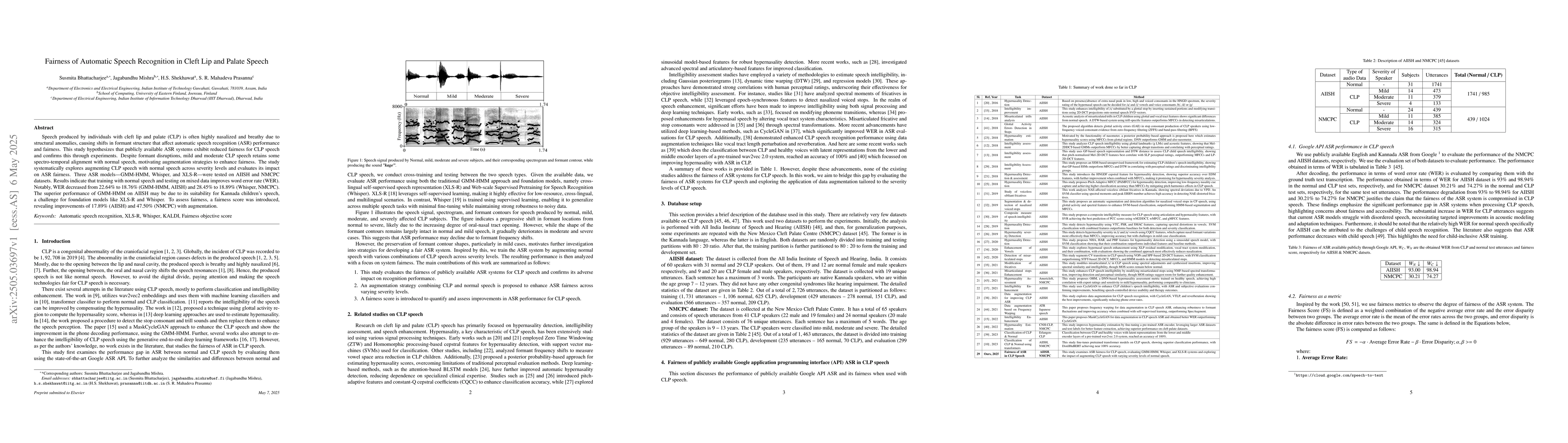 Thumbnail for Fairness of Automatic Speech Recognition in Cleft Lip and Palate Speech
