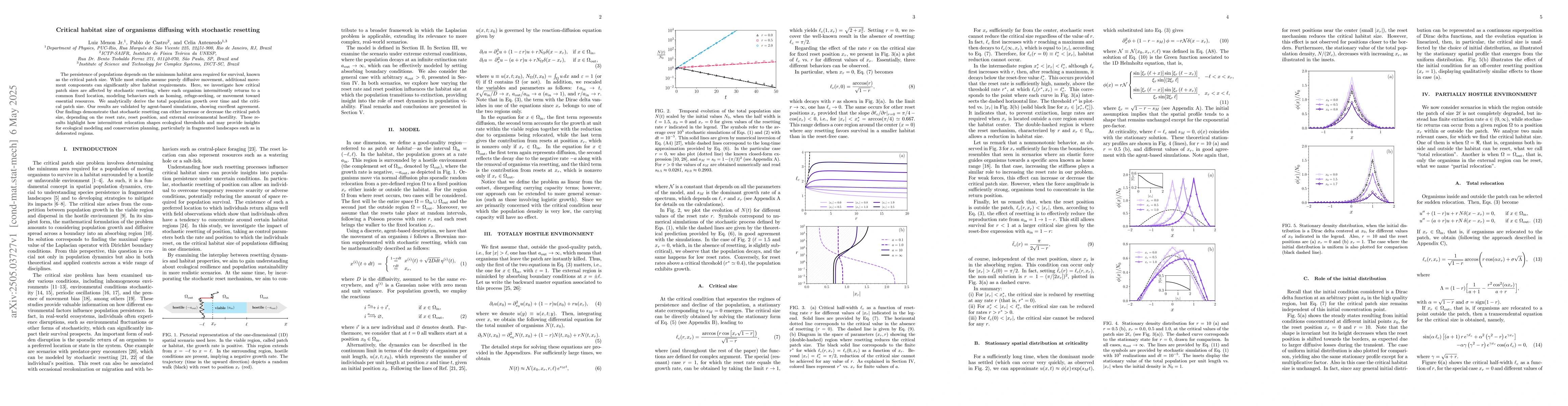 Thumbnail for Critical habitat size of organisms diffusing with stochastic resetting