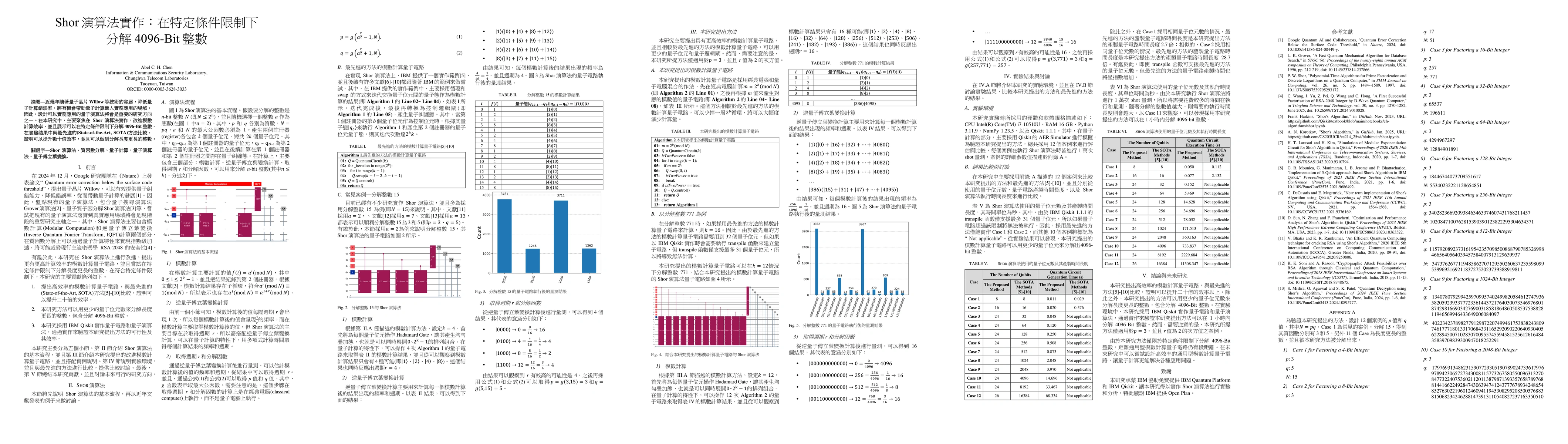 Thumbnail for Implementation of Shor Algorithm: Factoring a 4096-Bit Integer Under
  Specific Constraints
