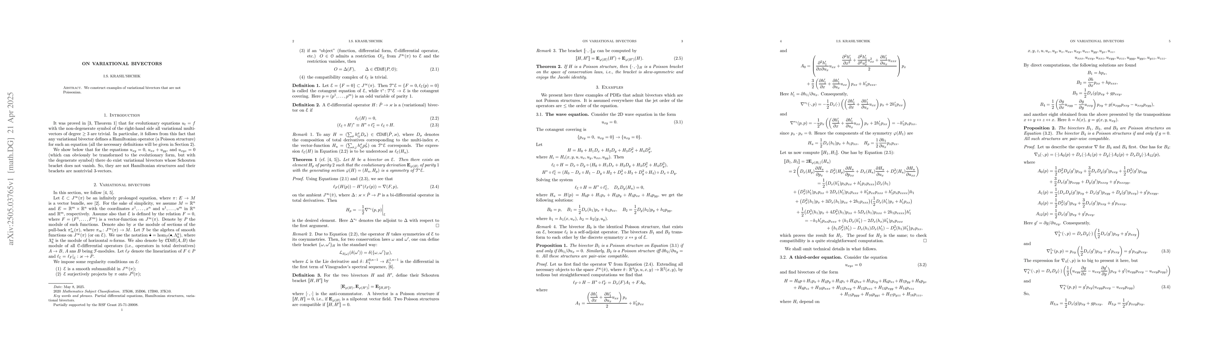 Thumbnail for On variational bivectors