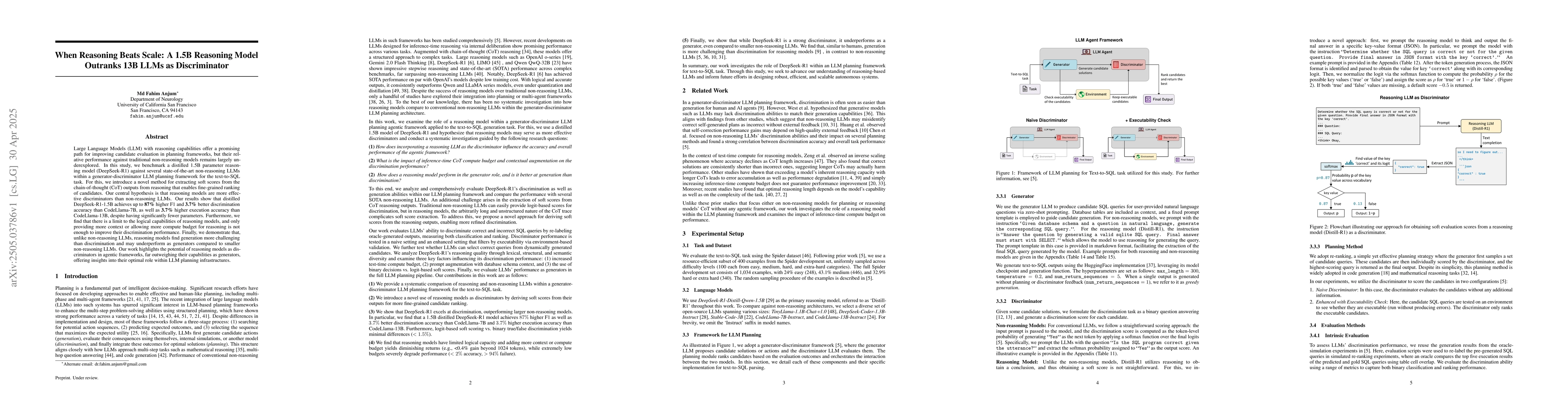 Thumbnail for When Reasoning Beats Scale: A 1.5B Reasoning Model Outranks 13B LLMs as
  Discriminator