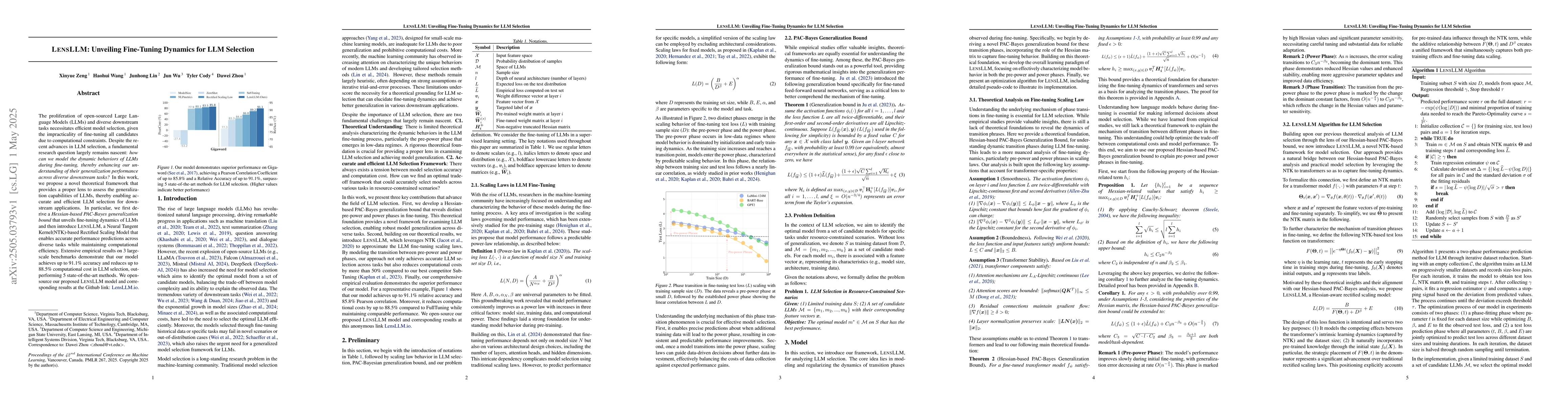Thumbnail for LENSLLM: Unveiling Fine-Tuning Dynamics for LLM Selection