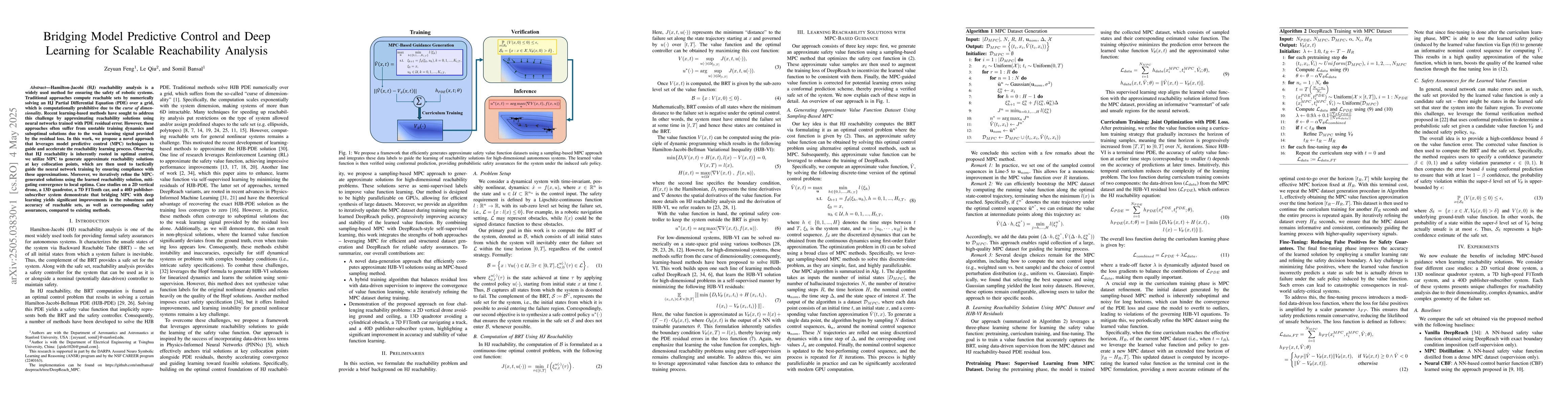 Thumbnail for Bridging Model Predictive Control and Deep Learning for Scalable
  Reachability Analysis