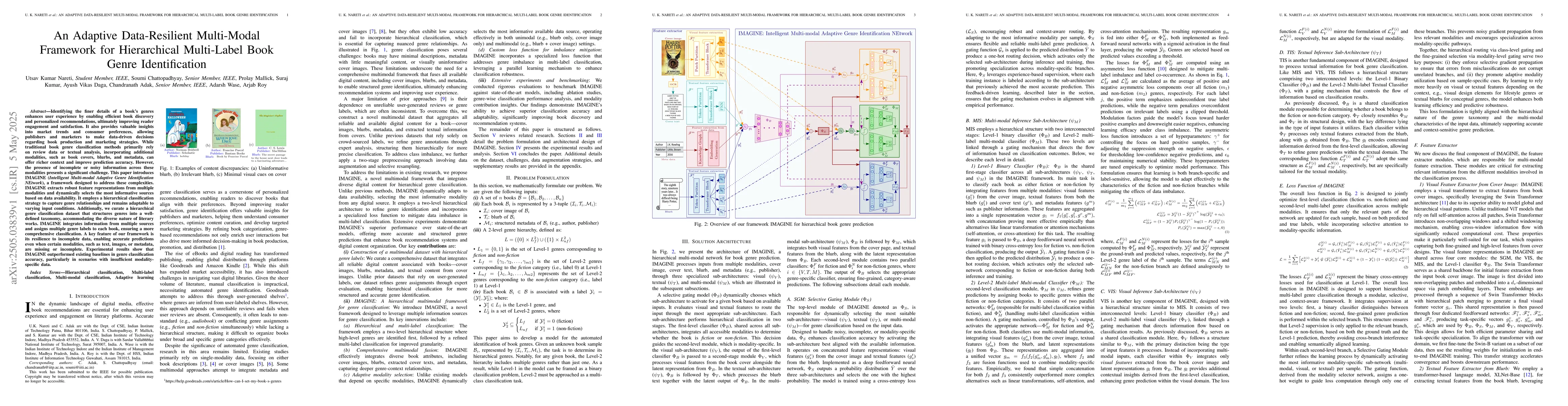 Thumbnail for An Adaptive Data-Resilient Multi-Modal Framework for Hierarchical
  Multi-Label Book Genre Identification