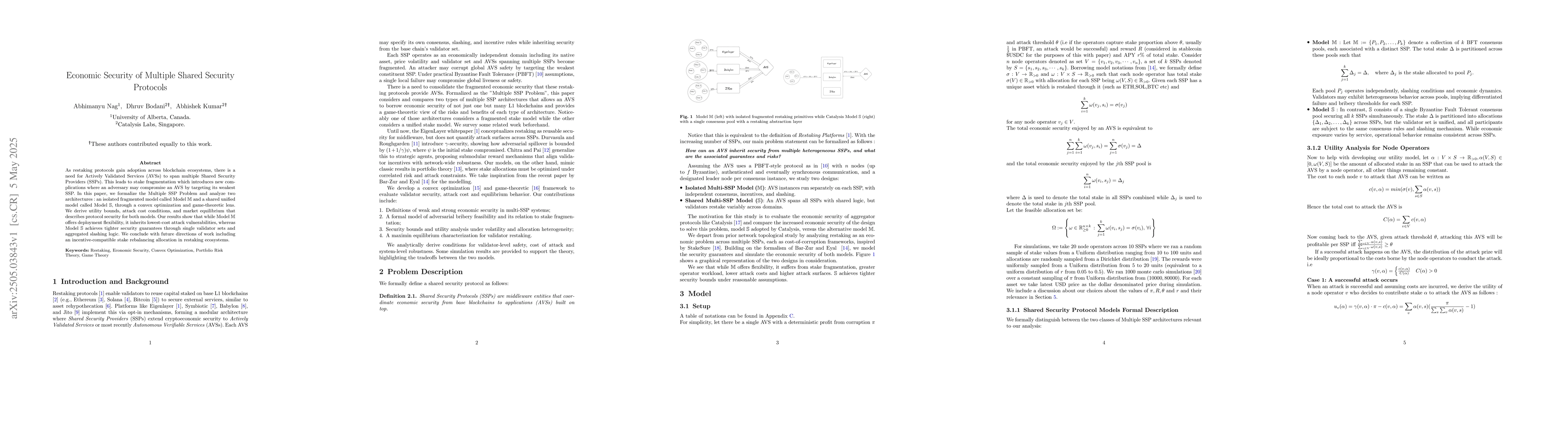 Thumbnail for Economic Security of Multiple Shared Security Protocols