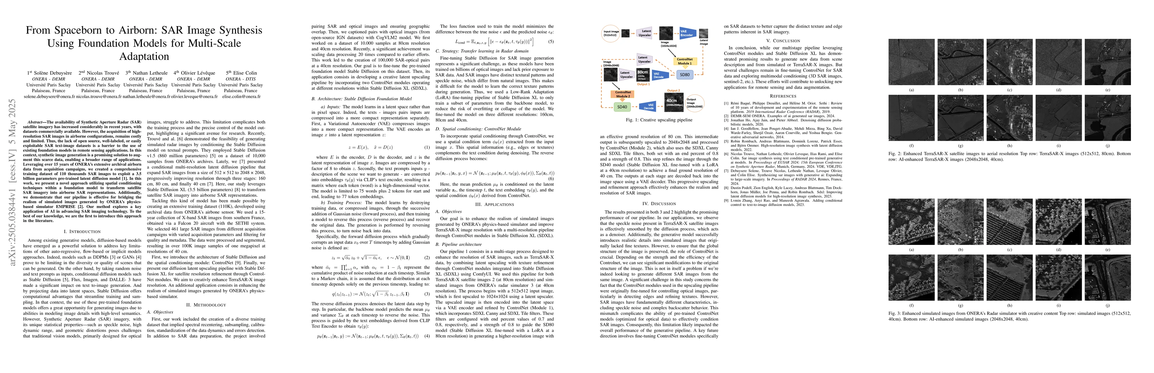 Thumbnail for From Spaceborn to Airborn: SAR Image Synthesis Using Foundation Models
  for Multi-Scale Adaptation