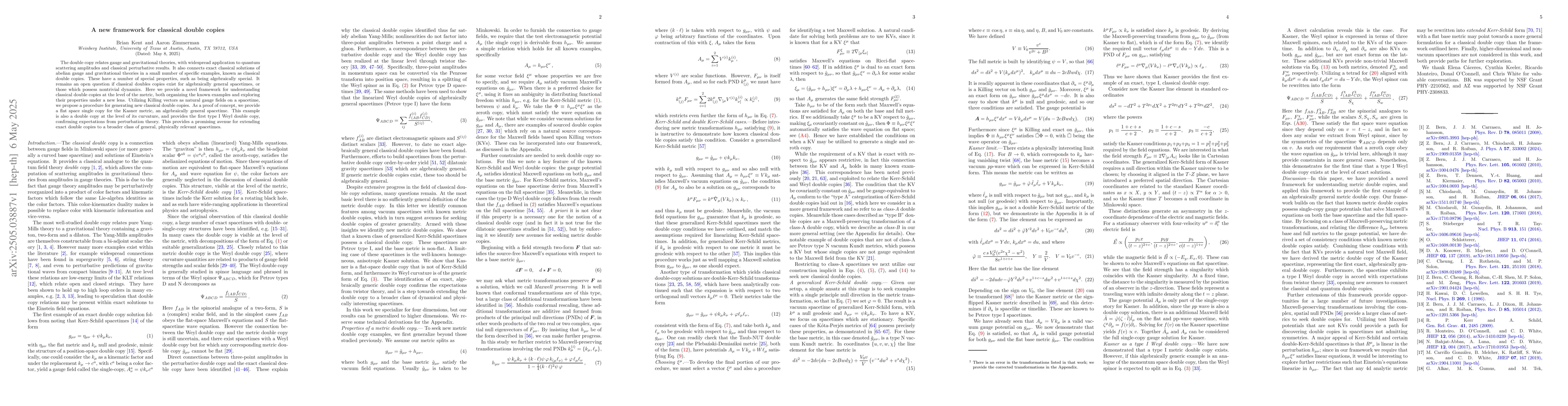 Thumbnail for A new framework for classical double copies