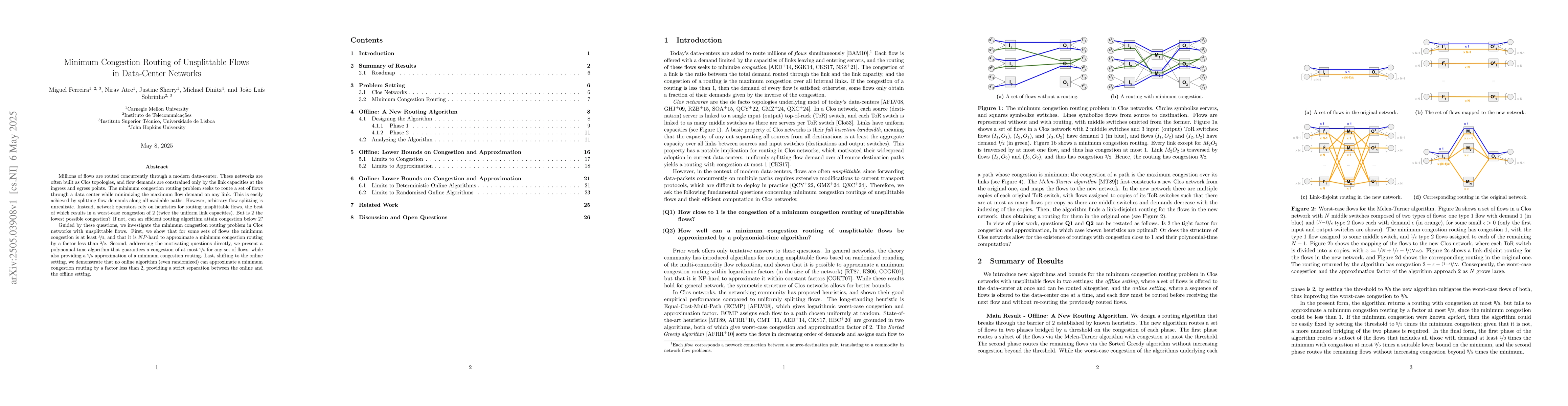 Thumbnail for Minimum Congestion Routing of Unsplittable Flows in Data-Center Networks