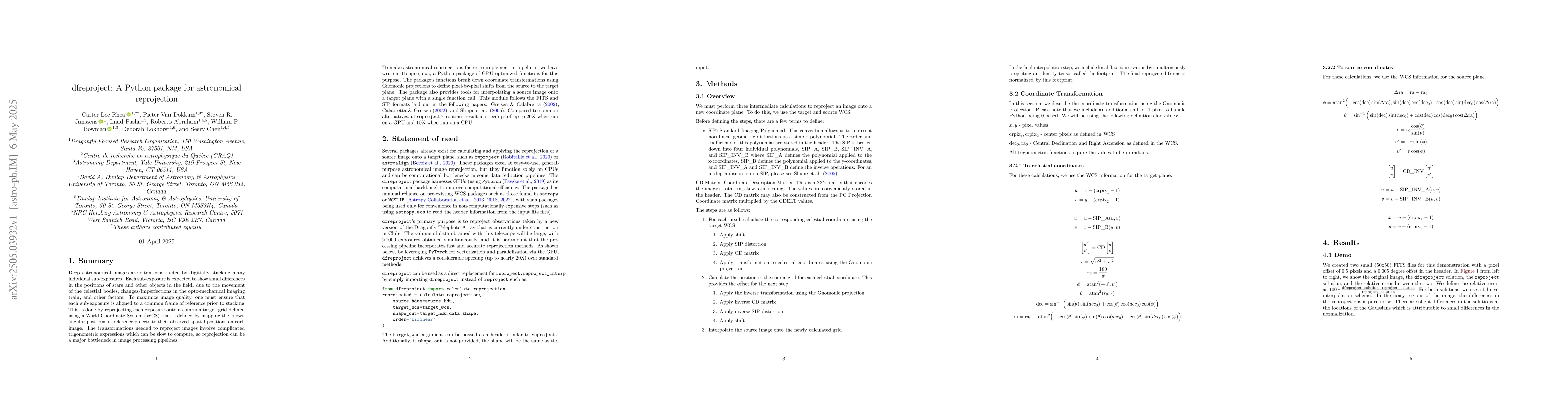Thumbnail for dfreproject: A Python package for astronomical reprojection