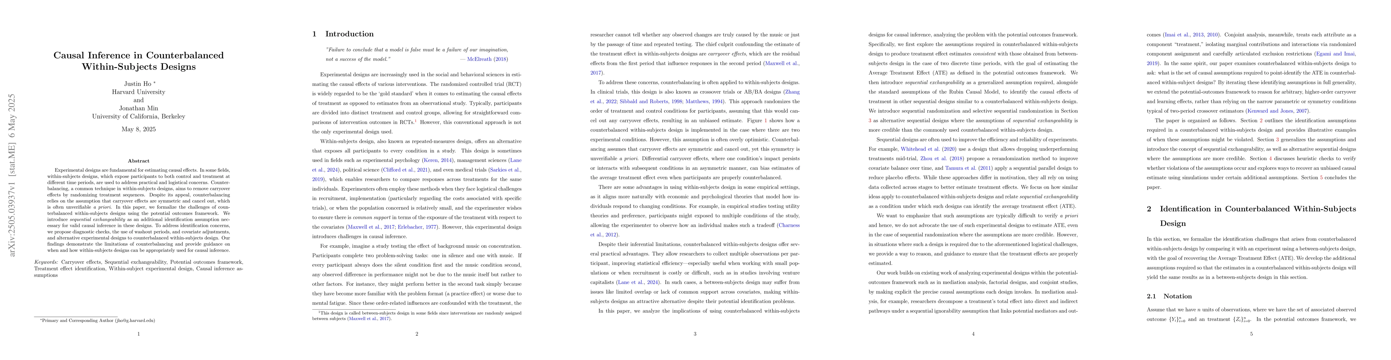 Thumbnail for Causal Inference in Counterbalanced Within-Subjects Designs
