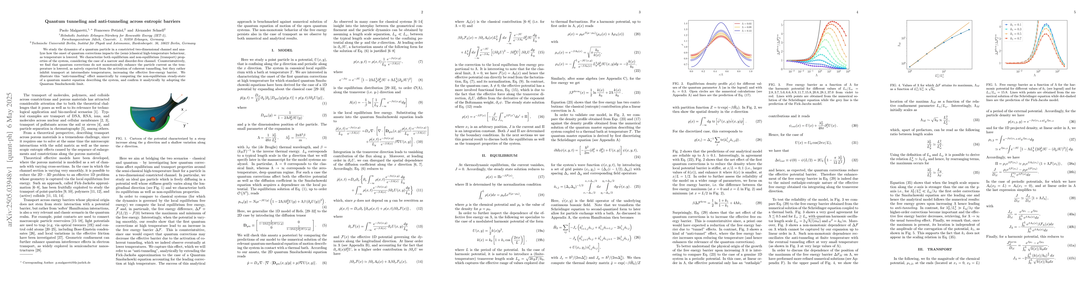 Thumbnail for Quantum tunneling and anti-tunneling across entropic barriers