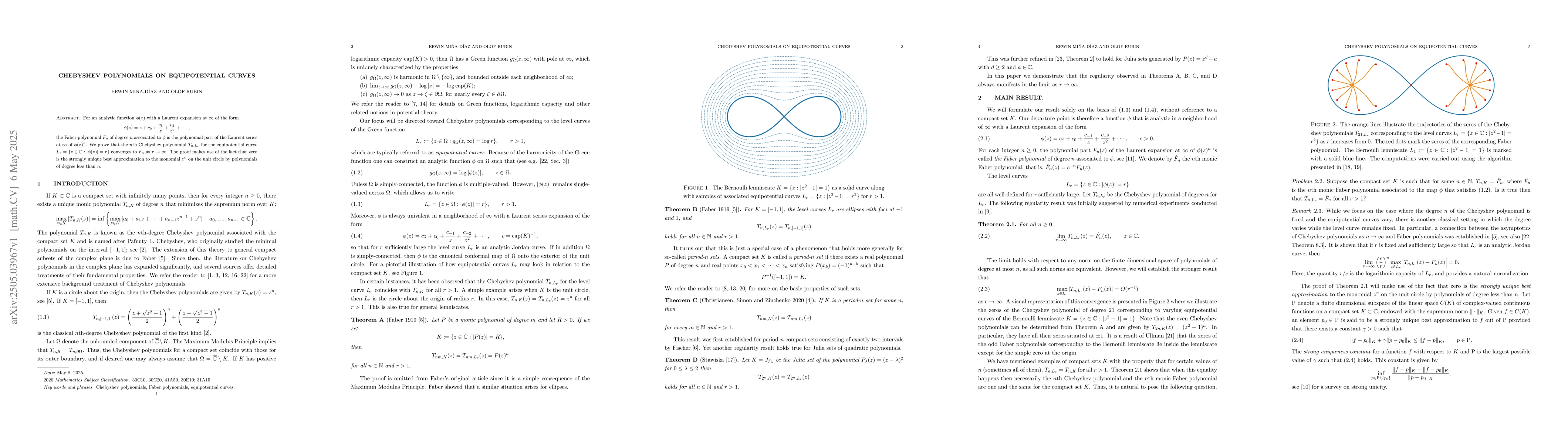 Thumbnail for Chebyshev polynomials on equipotential curves