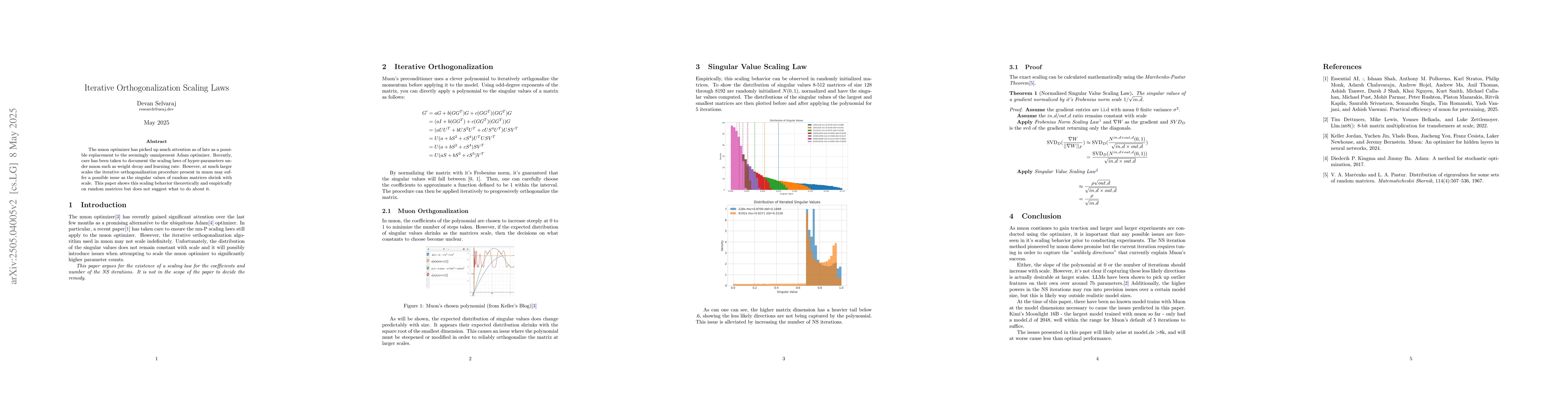 Thumbnail for Iterative Orthogonalization Scaling Laws