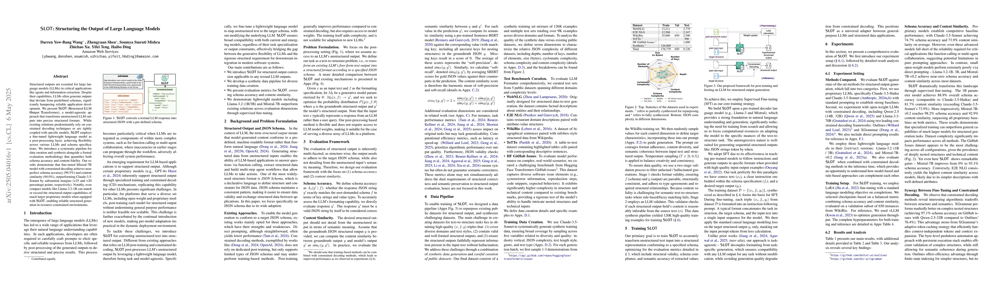 Thumbnail for SLOT: Structuring the Output of Large Language Models