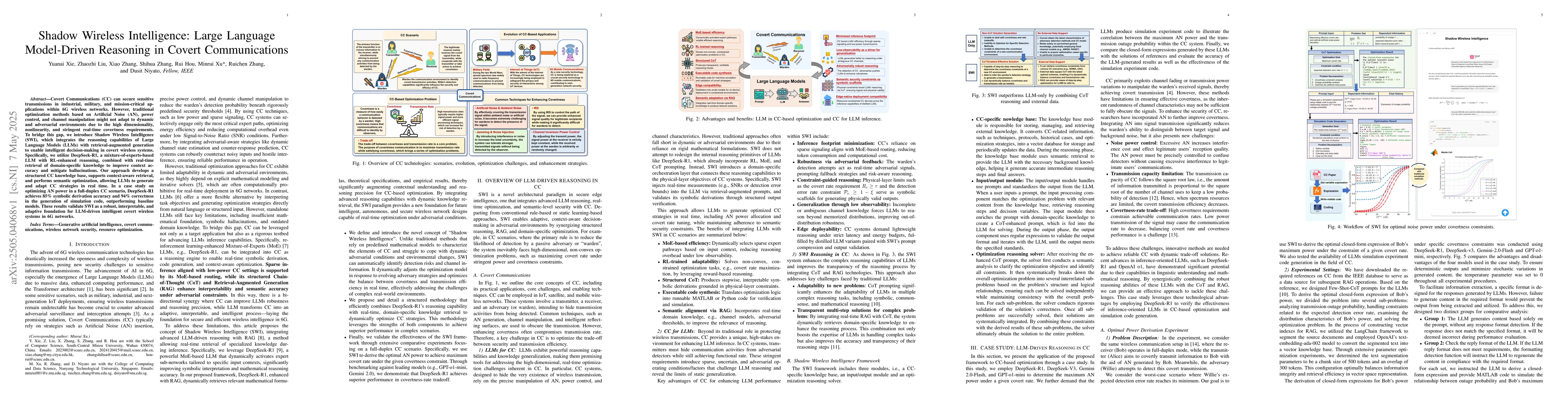 Thumbnail for Shadow Wireless Intelligence: Large Language Model-Driven Reasoning in
  Covert Communications