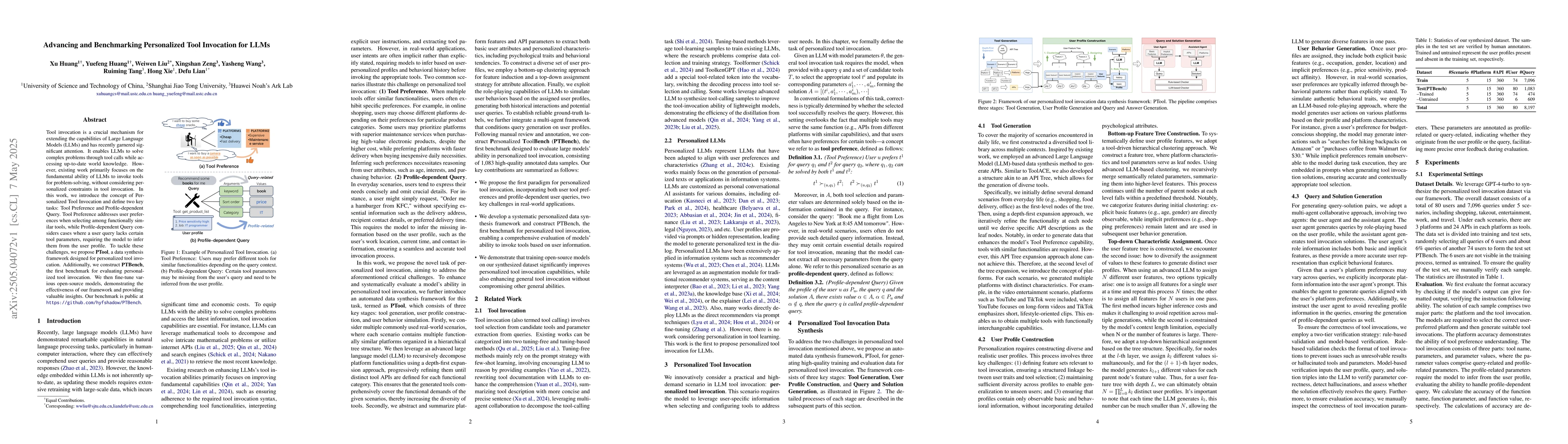 Thumbnail for Advancing and Benchmarking Personalized Tool Invocation for LLMs
