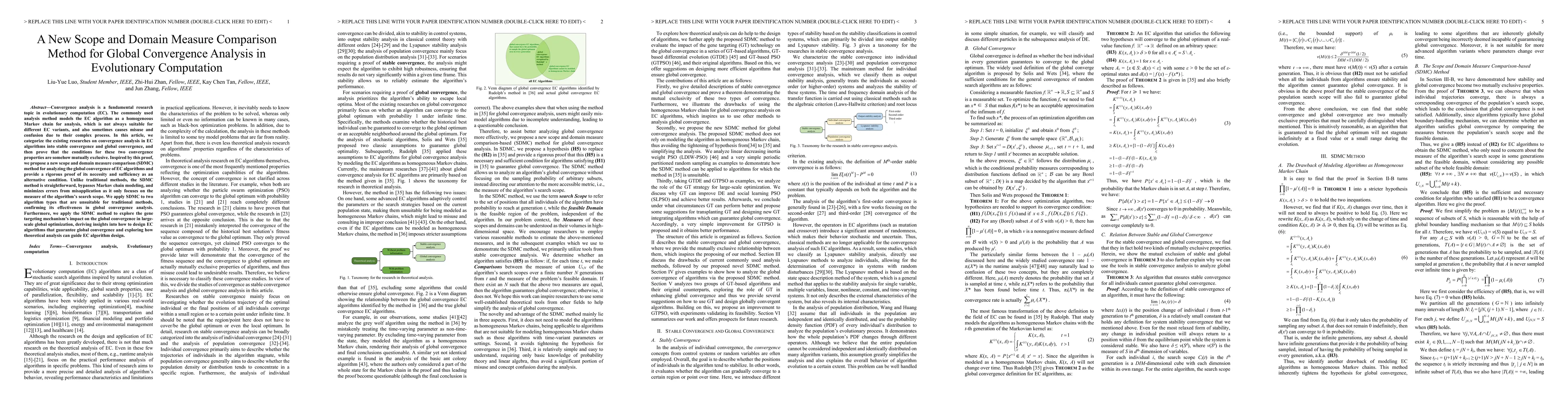Thumbnail for A New Scope and Domain Measure Comparison Method for Global Convergence
  Analysis in Evolutionary Computation