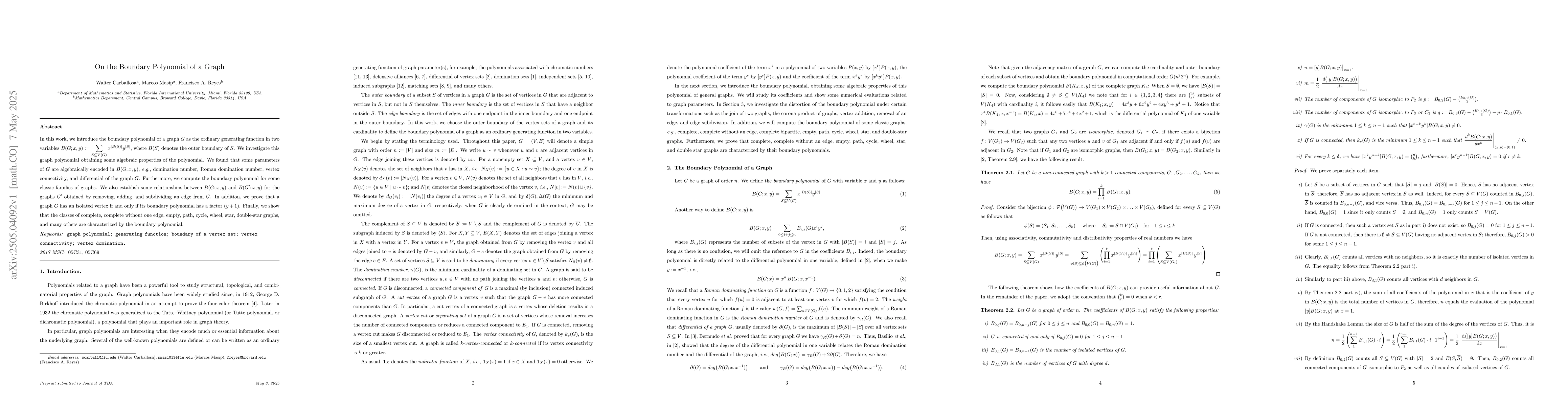 Thumbnail for On the boundary polynomial of a graph