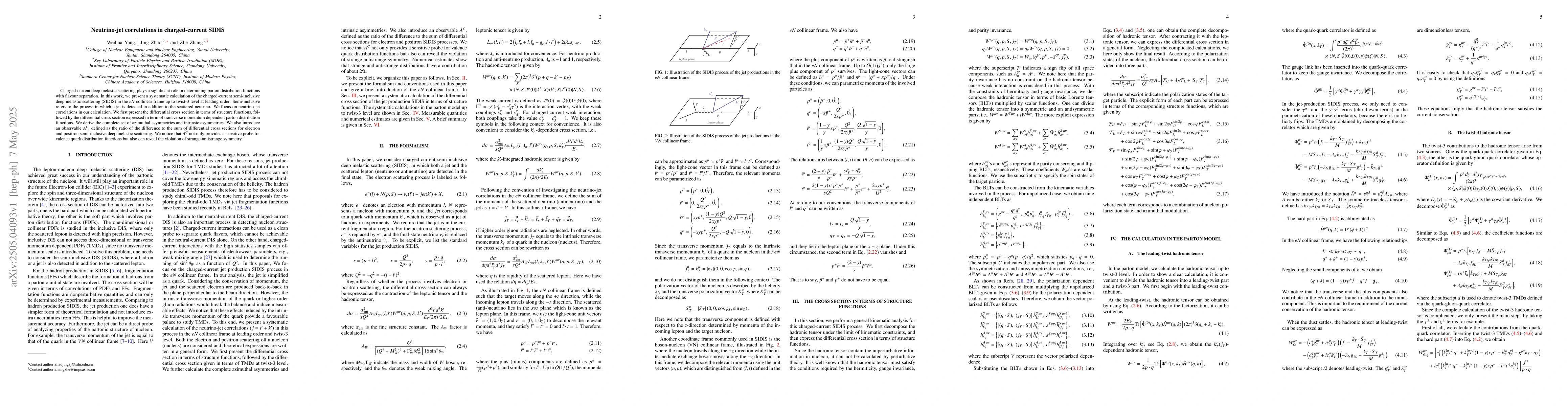 Thumbnail for Neutrino-jet correlations in charged-current SIDIS