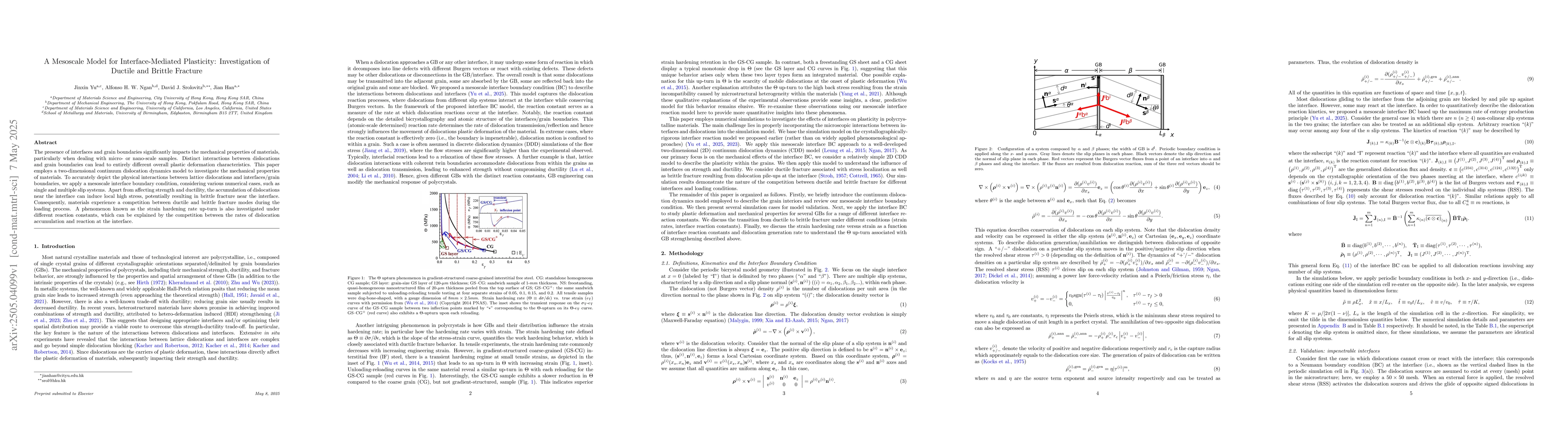 Thumbnail for A Mesoscale Model for Interface-Mediated Plasticity: Investigation of
  Ductile and Brittle Fracture