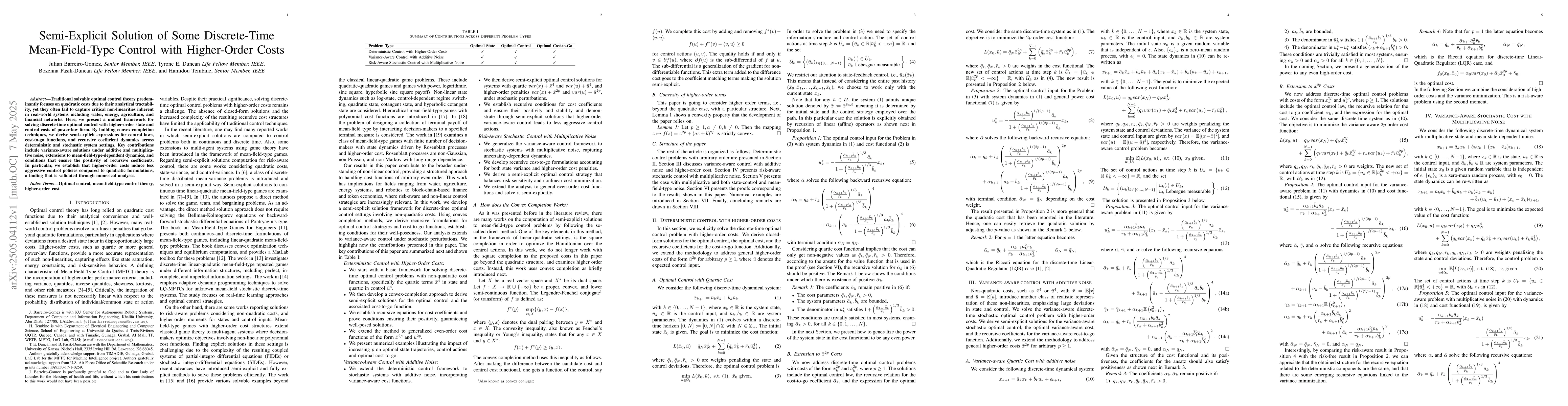 Thumbnail for Semi-Explicit Solution of Some Discrete-Time Mean-Field-Type Control
  with Higher-Order Costs