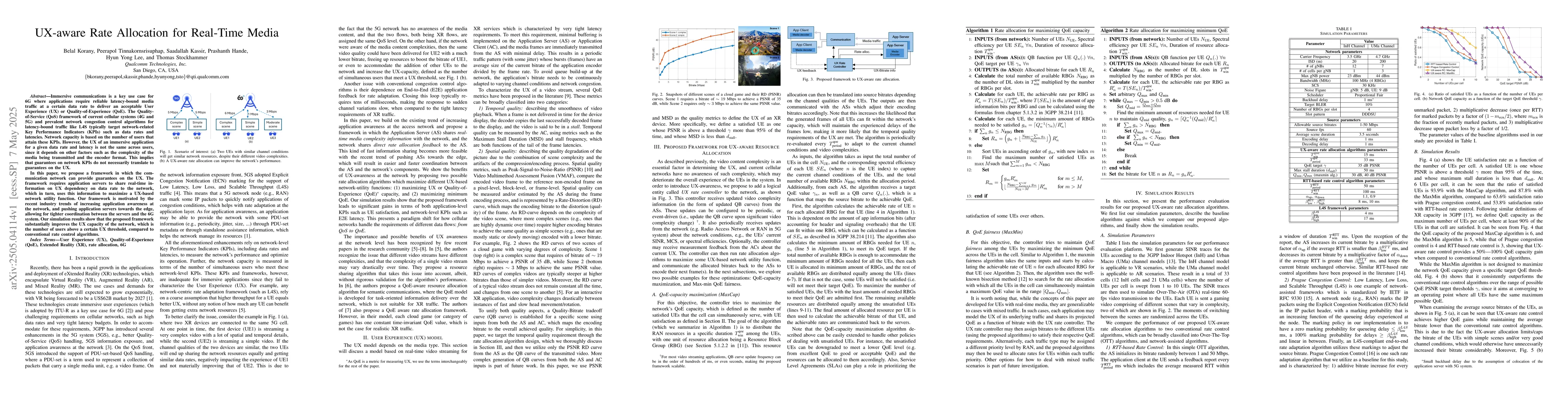 Thumbnail for UX-aware Rate Allocation for Real-Time Media