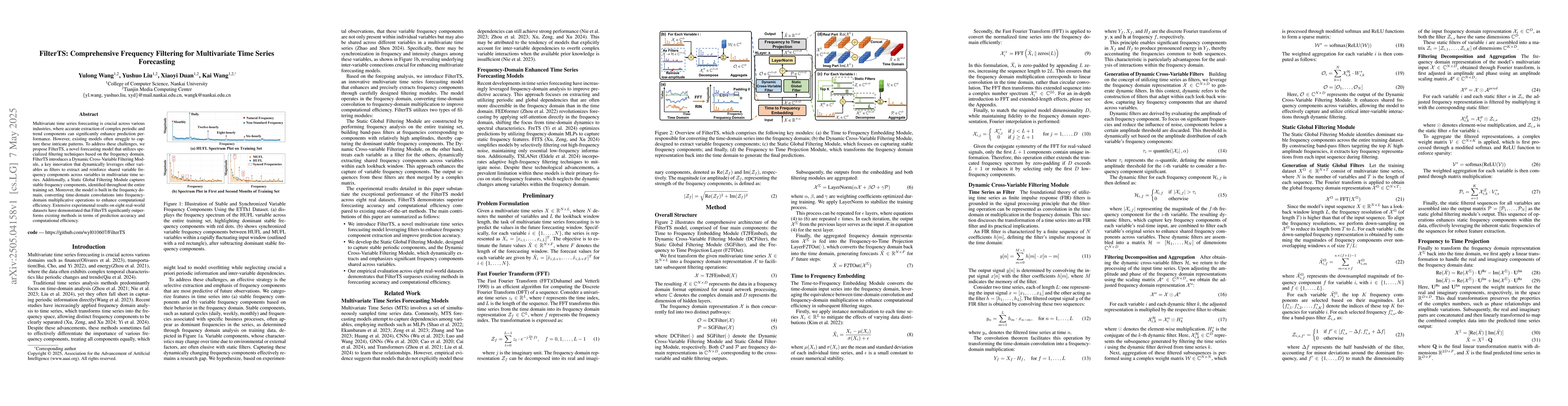 Thumbnail for FilterTS: Comprehensive Frequency Filtering for Multivariate Time Series
  Forecasting