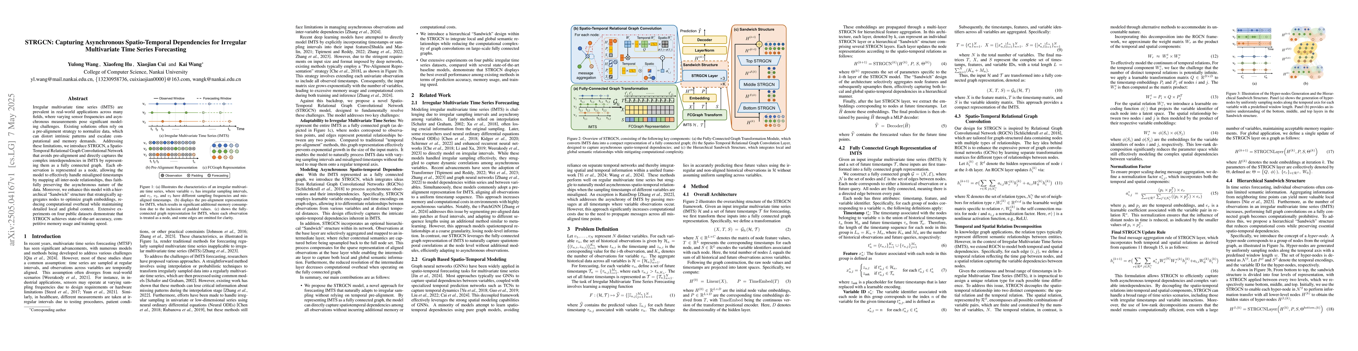 Thumbnail for STRGCN: Capturing Asynchronous Spatio-Temporal Dependencies for
  Irregular Multivariate Time Series Forecasting