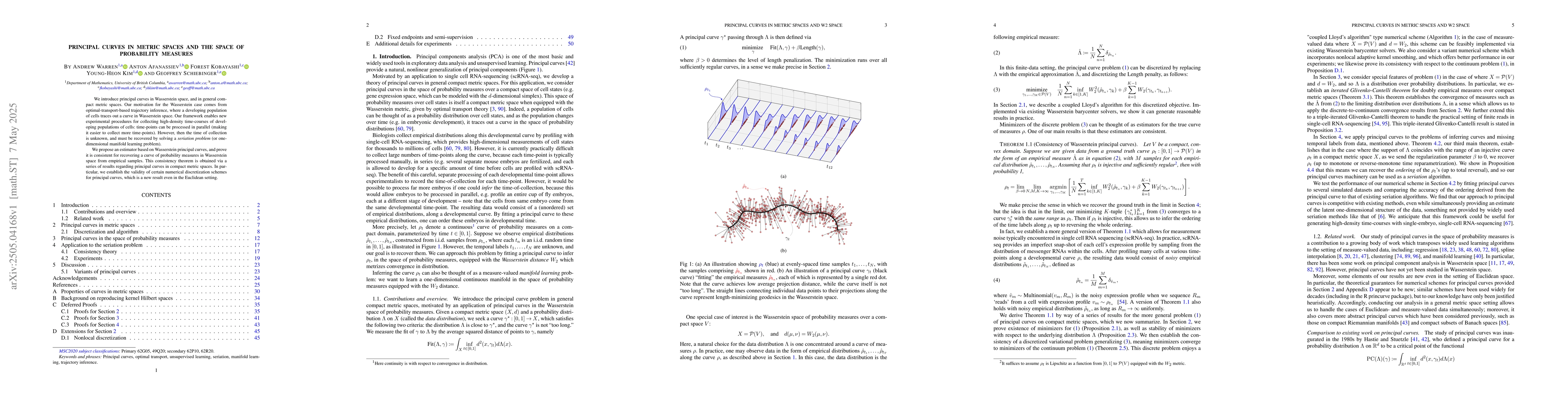 Thumbnail for Principal Curves In Metric Spaces And The Space Of Probability Measures